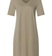 Cotton Silk V-Neck Cotton Nightgown | Silver Sage 74814-2651